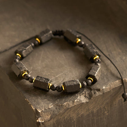 Black Tourmaline String Bracelet by Worn Within