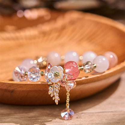 Sunstone Round Bead Bracelet