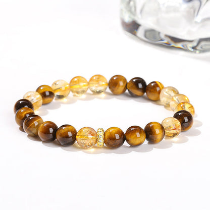 Tiger's Eye Citrine Beads Bracelet by Worn Within