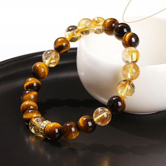Tiger's Eye Citrine Beads Bracelet