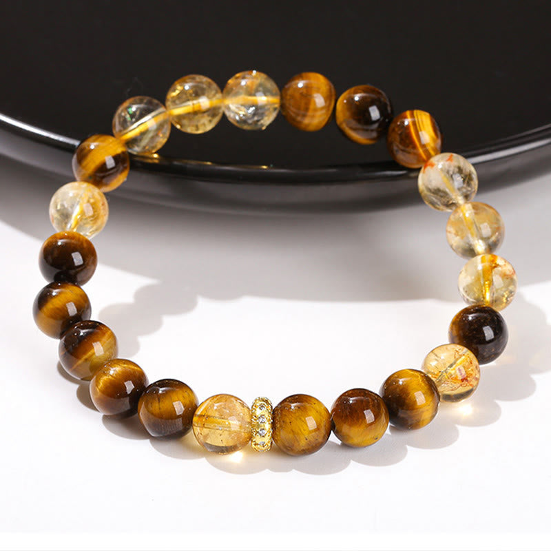 Tiger's Eye Citrine Beads Bracelet