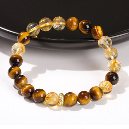 Tiger's Eye Citrine Beads Bracelet