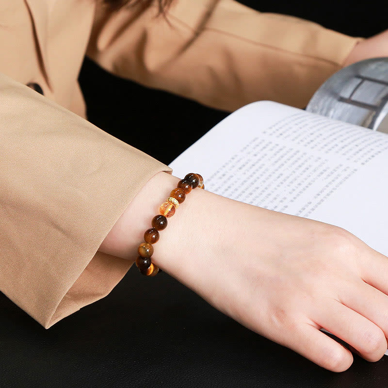Tiger's Eye Citrine Beads Bracelet