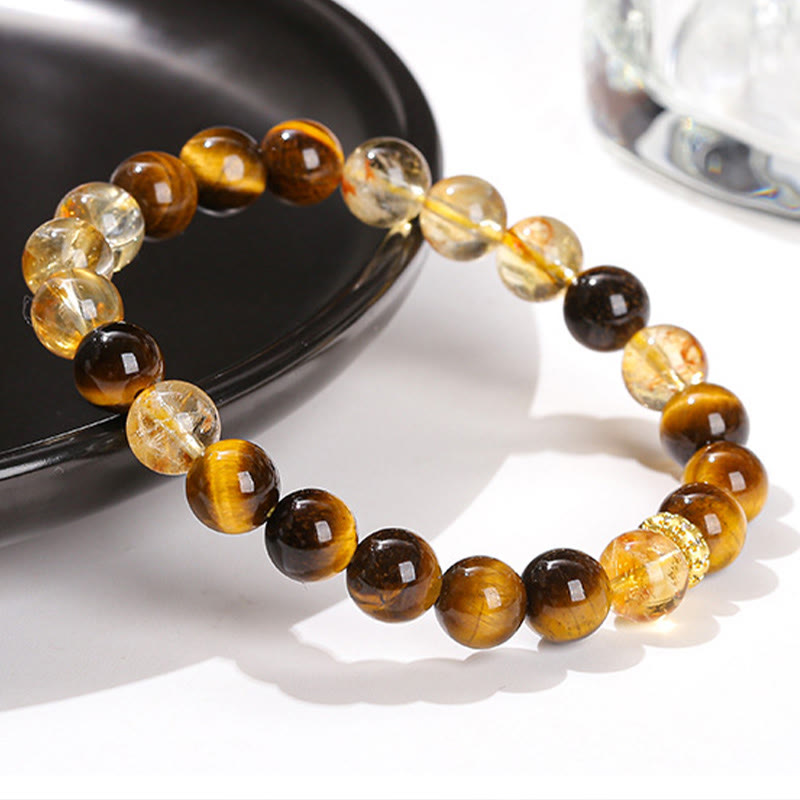 Tiger's Eye Citrine Beads Bracelet