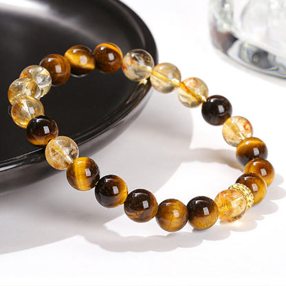 Tiger's Eye Citrine Beads Bracelet