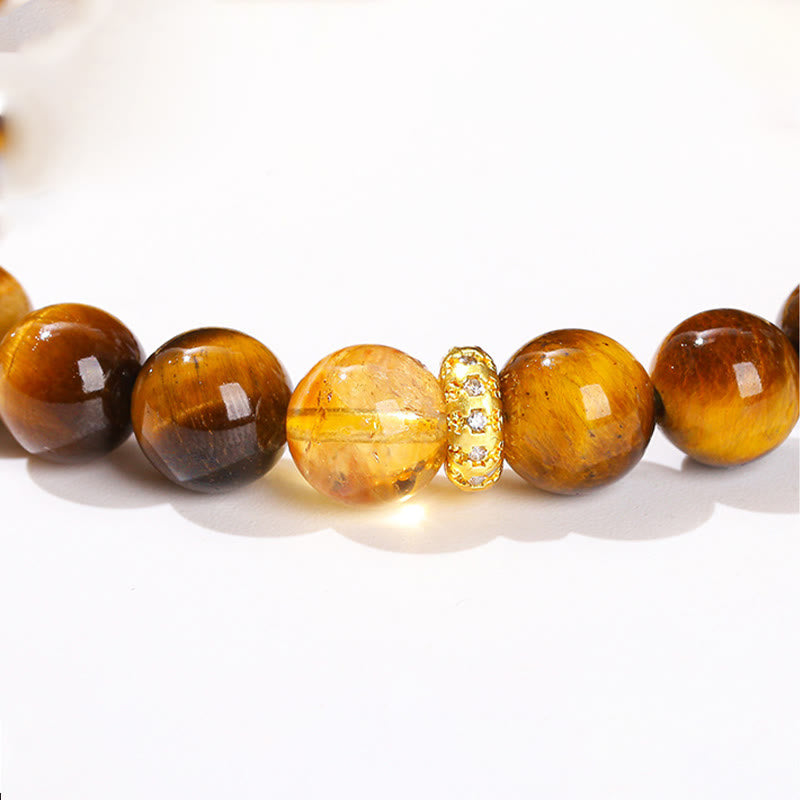 Tiger's Eye Citrine Beads Bracelet