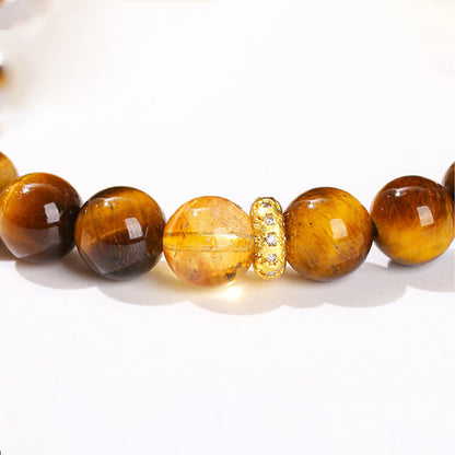 Tiger's Eye Citrine Beads Bracelet