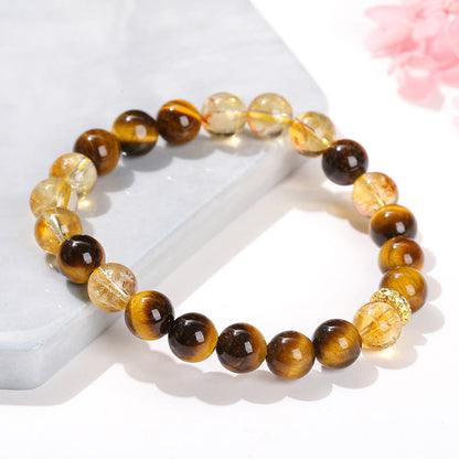 Tiger's Eye Citrine Beads Bracelet