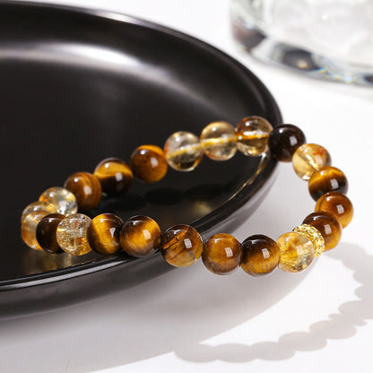 Tiger's Eye Citrine Beads Bracelet