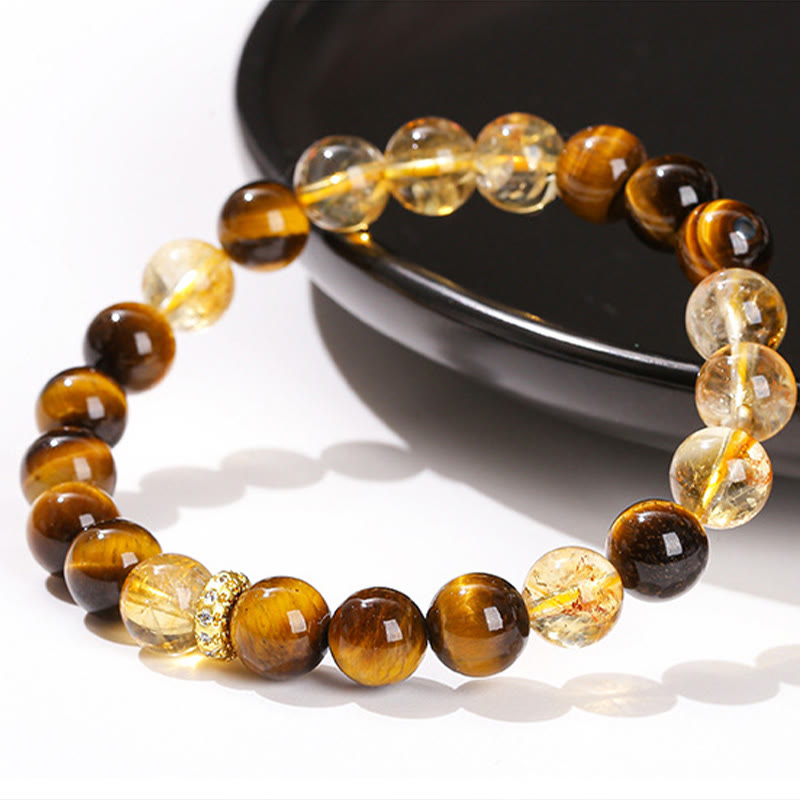 Tiger's Eye Citrine Beads Bracelet