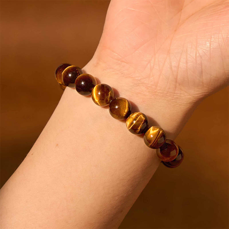8–12mm Tiger's Eye Bead Bracelet
