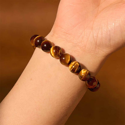 8–12mm Tiger's Eye Bead Bracelet