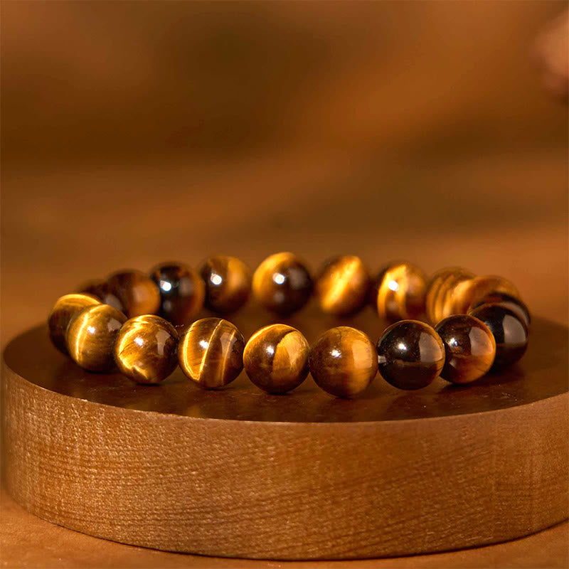 8–12mm Tiger's Eye Bead Bracelet by Worn Within