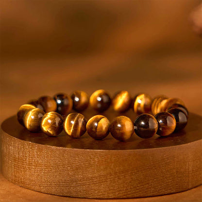 8–12mm Tiger's Eye Bead Bracelet by Worn Within