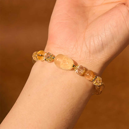 Citrine Pixiu 17–18cm Bracelet