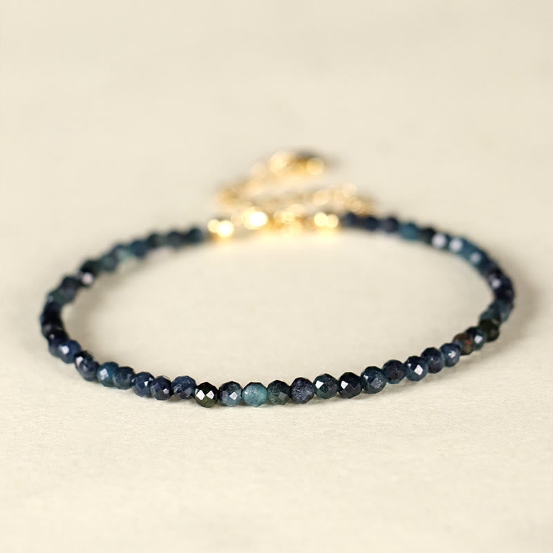 Indicolite Tourmaline Copper Beads Bracelet by Worn Within