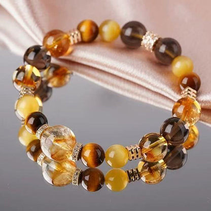 Citrine Topaz Tiger's Eye Bracelet