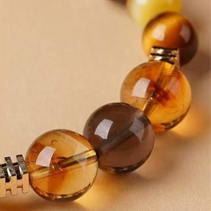 Citrine Topaz Tiger's Eye Bracelet