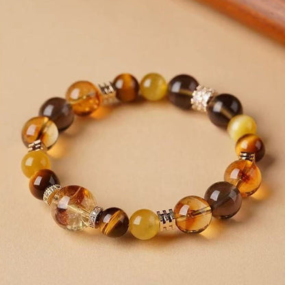 Citrine Topaz Tiger's Eye Bracelet
