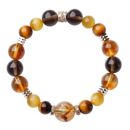 Citrine Topaz Tiger's Eye Bracelet