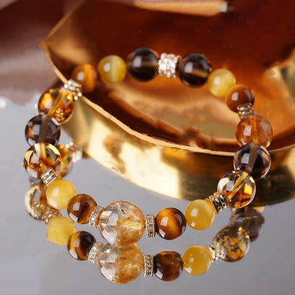 Citrine Topaz Tiger's Eye Bracelet