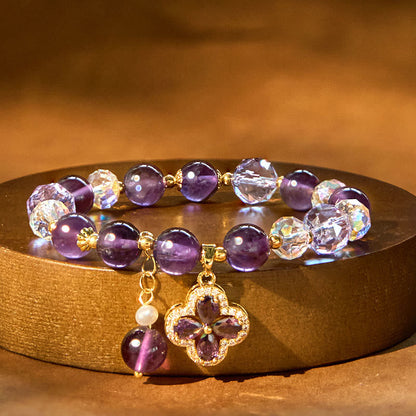 Amethyst Flower Bracelet