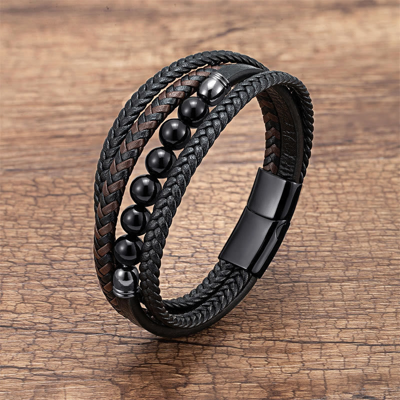 Armband aus schwarzem Onyx