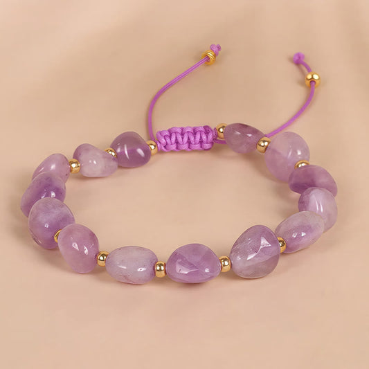Amethyst Braided String Bracelet