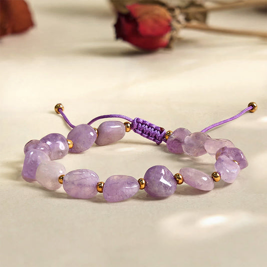 Amethyst Braided String Bracelet by Worn Within