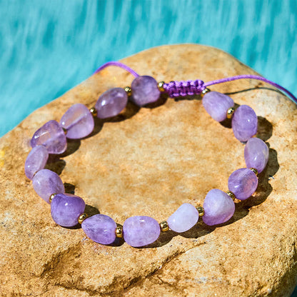Amethyst Braided String Bracelet