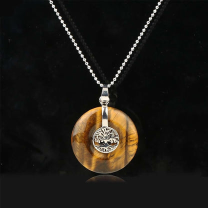 Mixed Crystal Tree of Life Necklace