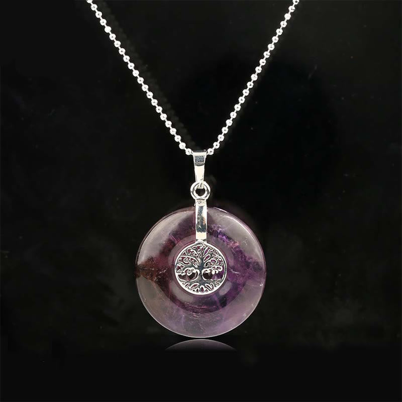Mixed Crystal Tree of Life Necklace