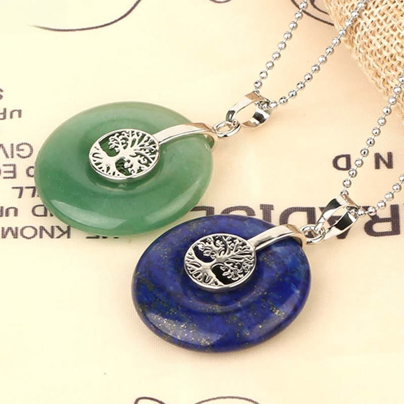 Mixed Crystal Tree of Life Necklace
