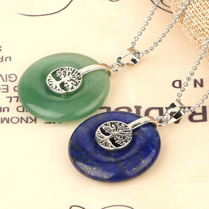 Mixed Crystal Tree of Life Necklace