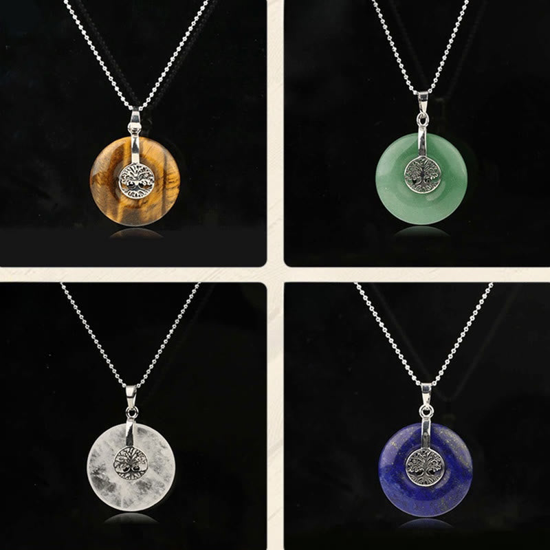 Mixed Crystal Tree of Life Necklace
