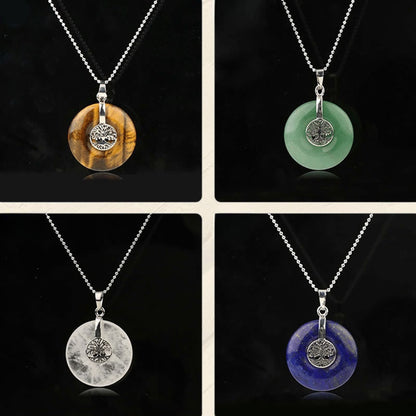 Mixed Crystal Tree of Life Necklace