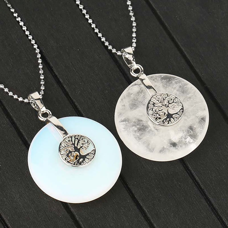 Mixed Crystal Tree of Life Necklace