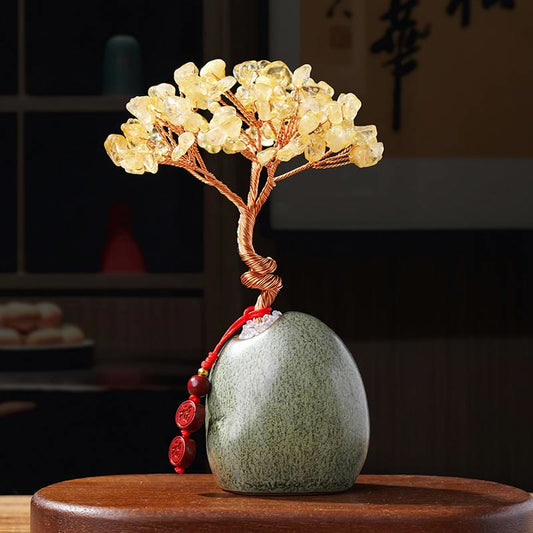 Mixed Crystal Tree Ceramic Decor by Worn Within