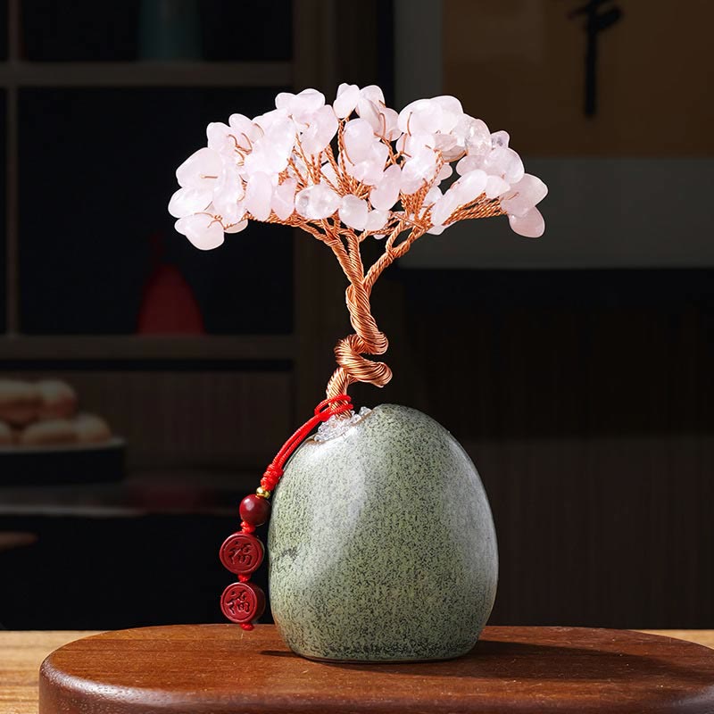 Mixed Crystal Tree Ceramic Decor