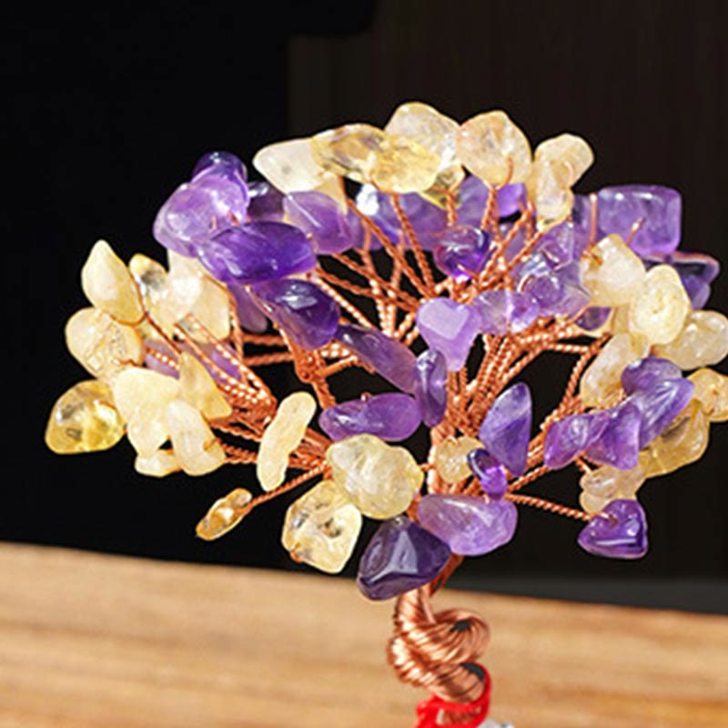 Mixed Crystal Tree Ceramic Decor