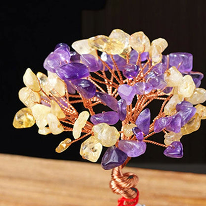 Mixed Crystal Tree Ceramic Decor