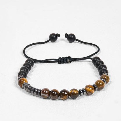 3Pcs Tiger's Eye Lava Rock Bracelet