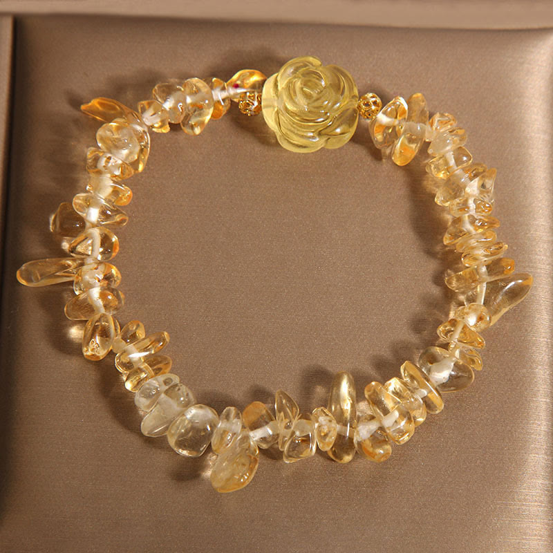 Citrine Irregular Bead Petals Bracelet