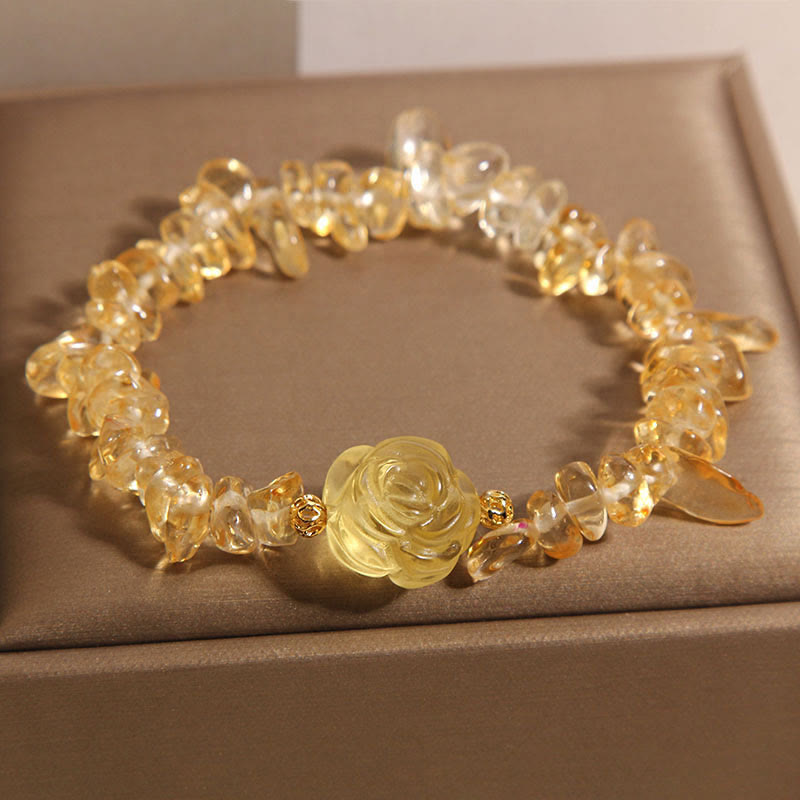 Citrine Irregular Bead Petals Bracelet by Worn Within