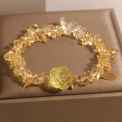 Citrine Irregular Bead Petals Bracelet by Worn Within