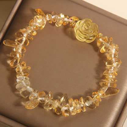Citrine Irregular Bead Petals Bracelet