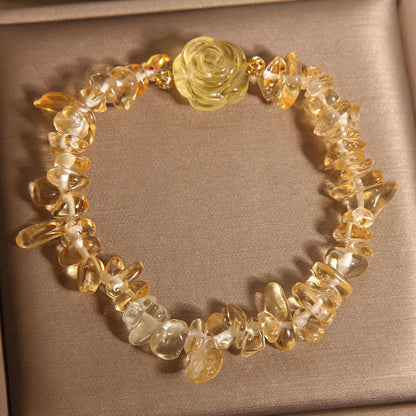 Citrine Irregular Bead Petals Bracelet