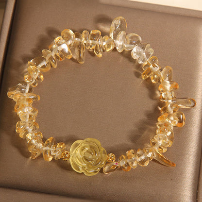 Citrine Irregular Bead Petals Bracelet