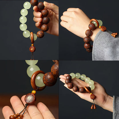 Sappan Wood Tibetan Bead Bracelet