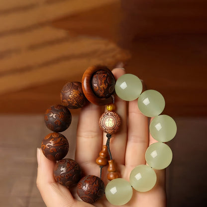 Sappan Wood Tibetan Bead Bracelet